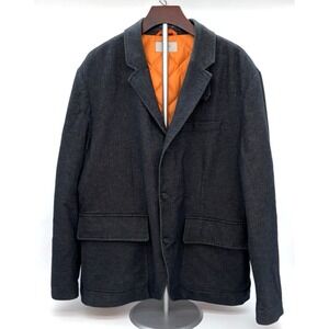 JACK SPADE Cotton Herringbone Tweed Down Filled Blazer Blue Gray Jacket Men's XL